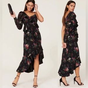 AMUR Pasqualena One Shoulder Floral Print Dress size 10